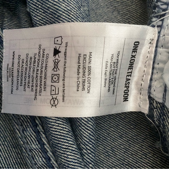 One Teaspoon One X “The Ledgend” Distressed Jean Shorts Size 23 - Picture 14 of 16